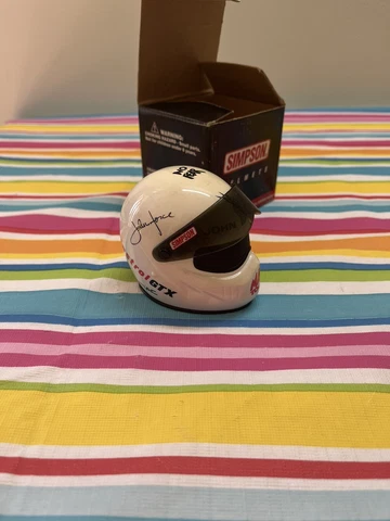 Mini Simpson Helmet John Force Mac Tools Castrol GTX Pontiac No Fear Authentic Cover
