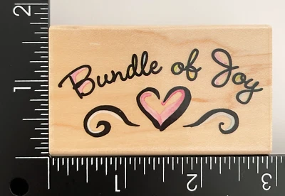 Paquete de estampida de goma Joy Heart A2272E sello de goma montado en madera Foto 1 de 3