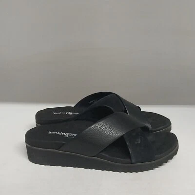 Sandalia Walking Cradles Hudson negra para mujer talla 8M Foto 1 de 4