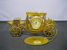 CRYSTAL TEMPTATIONS 24K gold plated mini classic car with desk clock (Untested)
