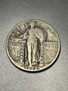 1928-D Standing Liberty Quarter Silver! FULL DATE Nice Quality