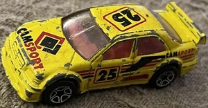 1996 Matchbox Yellow Red Black AMG Mercedes C-Class Cam Sport 25 1:64 scale - Picture 1 of 6