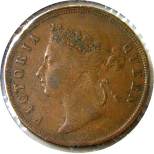 elf Straits Settlements 1 Cent 1887 Victoria - Picture 1 of 2