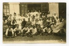 RPPC - THE INJURED Original Antique Photo 1917 WW1 Military Hospital Nurses Medi