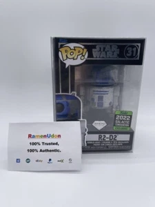 Funko Pop! 31 Diamond R2-D2 Star Wars Celebration 2022 POP ONLY LE3000 Protector - Picture 1 of 2