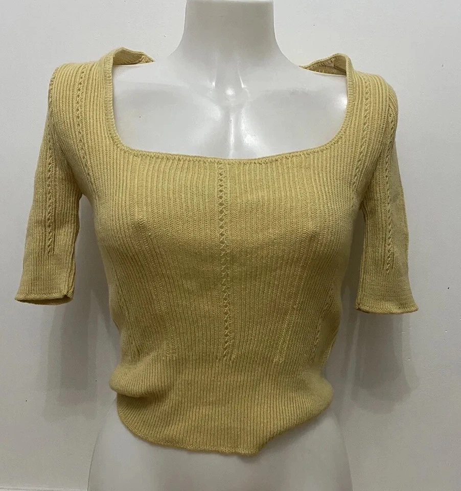 Cream Yellow Sweater Size 8 Top - Image 1 of 3