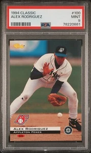 1994 CLASSIC #100 ALEX RODRIGUEZ just graded PSA 9 1st year! + FREE SHIPPING! - Picture 1 of 4