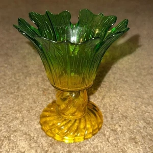 Marigold and Green Flash Glass Dessert Cup - Picture 1 of 2