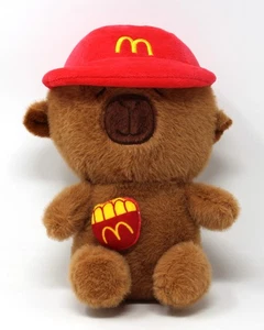 Capybara McDonalds Plush Toy Stuffed Animal French Fries Red Hat Yellow Logo 9" - Picture 1 of 7