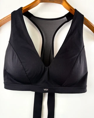 Sujetador deportivo Victoria's Secret VSX envolvente soporte ligero espalda deportiva negro XL NUEVO CON ETIQUETAS Foto 1 de 4