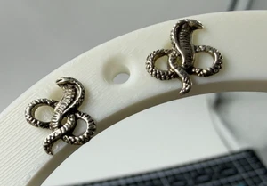 Ohrstecker Sterlingsilber 0,925 Kobra Schlange - Bild 1 von 5