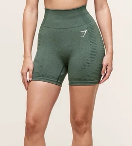Gymshark Vital Seamless 2.0 shorts in a dark green marl Medium - Picture 1 of 6