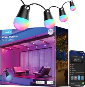 Luci a Stringa Smart da Esterno 2, 30M Luci da Esterno RGBICW Dimmerabili con 16 Millio - Foto 1 di 12