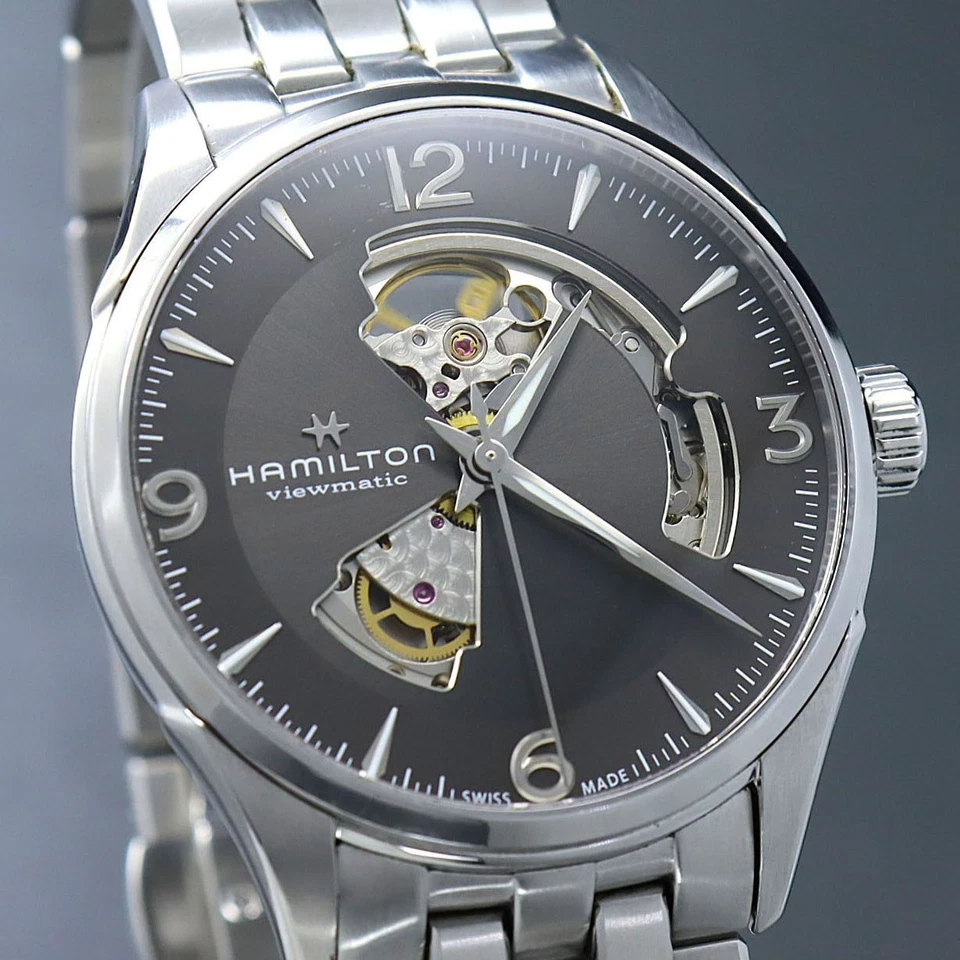 [Casi COMO NUEVO] HAMILTON Jazzmaster Viewmatic Open Heart H327050 Automático Para hombres... Foto 1 de 4