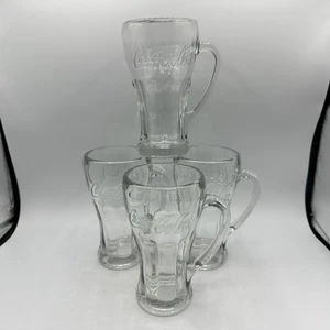 Coca-Cola Clear Glass Handled Glasses, 14oz, Set of 4 - Picture 1 of 10