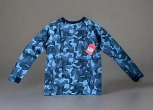 Nike Tech Fleece Camo Crew Sweatshirt Jumper Youth Size L 828722-021 Bk/Grey NEW - Picture 1 of 9