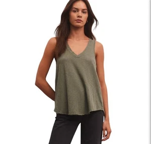 Z Supply Sun Drenched Vagabond Tank Top Evergreen XS - Picture 1 of 7