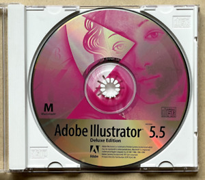 Adobe Illustrator 5.5 Deluxe Edition CD Apple Macintosh 1994 Needs Serial Number