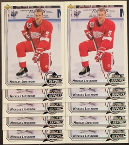 (2) 1992-93 CUBIERTA SUPERIOR NICKLAS LIDSTROM #363 INFORME DE NOVATO ALAS ROJAS DETROIT - Imagen 1 de 2