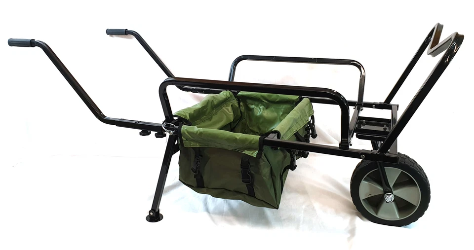 BISON HEAVY DUTY FISHING ONE WHEEL BARROW WITH BARROW BAG FISHING TROLLEY - Imagem 1 de 1
