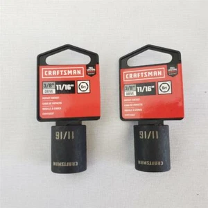= Lot of 2 Craftsman 3/8" Drive 11/16" Impact Socket CMMT15837 Tools NEW - Picture 1 of 4
