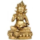Brass Kuber Statue- Kuber Idol God of Wealth Vastu,  7.2" FREE GIFT INSIDE
