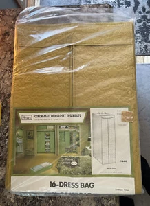 Vintage Sears Color-Matched Closet Ensembles Hanging 16 Dress Bag Antique Gold! - Picture 1 of 12