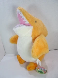 Takashoji Orange Pterodactyl Dinosaur Fuzzy Collectible Kawaii Plush 13" w/Tag - Picture 1 of 11
