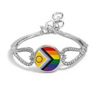 Progress Intersex Pride Silver Colour Bracelet With Diamantes And Gift Bag