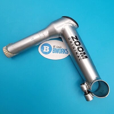 ZOOM Original 1' (22.2mm) Quill Stem Silver CrMo 25.4mm Clamp 120mm Length   e26 - Image 1 of 4