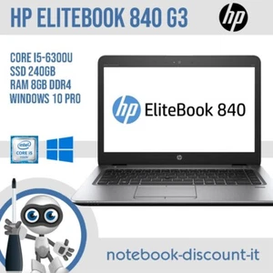 HP EliteBook 840 G3 Core i5-6300u Ram 8gb SSD 240gb Win10 Notebook 14" B-WARE - Bild 1 von 7