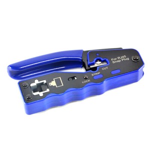RJ45 Pass Through Crimping Tool for Cat5 Cat5e Cat6 Plugs Connector Network