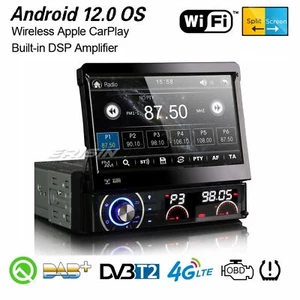 CarPlay Android 12 DSP DAB+ GPS Navi Bluetooth WiFi 4G Abnehmbar 1 DIN Autoradio - Bild 1 von 8