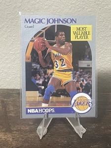 1990 NBA Hoops Magic Johnson #157 MVP Card Los Angeles Lakers - Picture 1 of 2