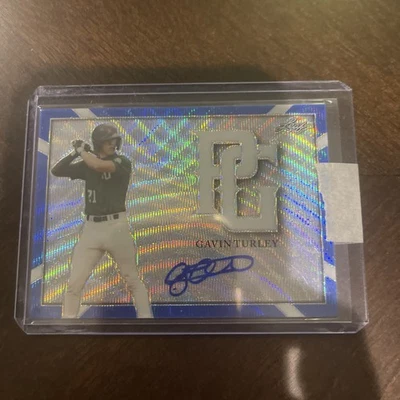 2021 Leaf Perfect Game National Showcase Metal Autographs Gavin Turley /9 - Image 1 of 2