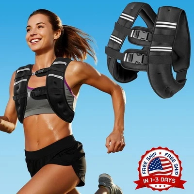 Chaleco de peso de 12 libras con rayas reflectantes para entrenar y correr NUEVO Foto 1 de 4