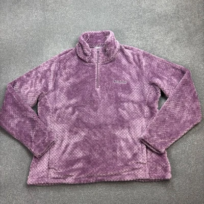 Jersey Columbia Fleece Mujer 2XL XXL Rosa Cuarto Cremallera Exterior Senderismo Dama Foto 1 de 4