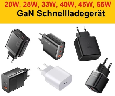 ESSAGER, TOOKI Schnellladegerät Netzteil Ladegerät USB C Adapter Stecker 20W 25W 30W 35W Typ-C