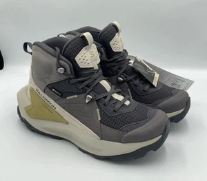 Botas de senderismo Salomon Nine Shark/Silver Cloud Elixir Mid Gore-Tex para mujer talla 8 - Imagen 1 de 8