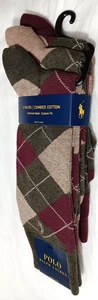 Polo Ralph Lauren Argyle Baumwolle Anzugsocken für Herren 3 Paar Einheitsgröße 10-13 NEU - Bild 1 von 6