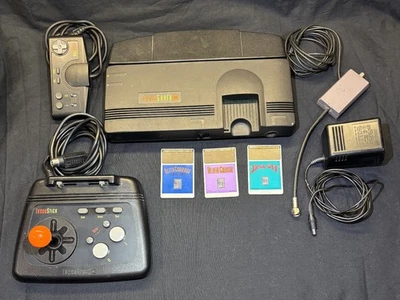 Turbo Grafx 16 com 3 jogos, Turbo Stick, Turbo Pad e cabos. TESTADO/FUNCIONA - Imagem 1 de 4