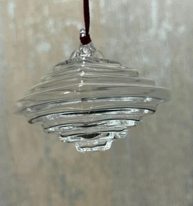 Steuben Glas chinesische Laterne Ornament - klares Kristall - mit Original Etui - Bild 1 von 9