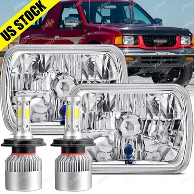 Par de faros delanteros de haz alto/bajo DRL 6000K para camioneta Isuzu I-Mark 7x6" Foto 1 de 4