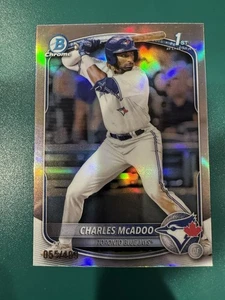 2025 Topps Bowman Chrome BCP-150 Charles McAdoo Toronto Blue Jays /499 - Foto 1 di 2
