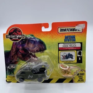 Jurassic Park Lost World Hook Truck mit Dieter Stark Velociraptor Matchbox 1996 - Bild 1 von 4