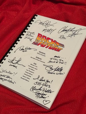 Back To The Future Movie Script, Cast Printed Signatures, Signed, Gift, Film  - Image 1 of 4