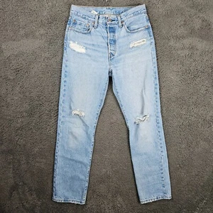 Levi's 501 S Skinny Jeans Damen Größe 28x30 helle Waschung Denim 100% Baumwolle - Bild 1 von 11