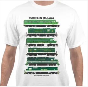 Maglietta Southern Railway Green Locomotives Railroad di Andy Fletcher - Foto 1 di 1