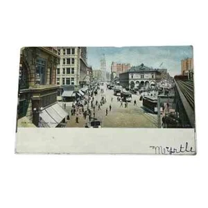 Cartolina New York Herald Square Trolley Street Car Store insegne c1907 A597 - Foto 1 di 2