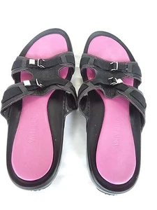 Van Eli – schwarze & rosa Damen-Pantoletten/Sandalen – Größe 8B - Bild 1 von 9